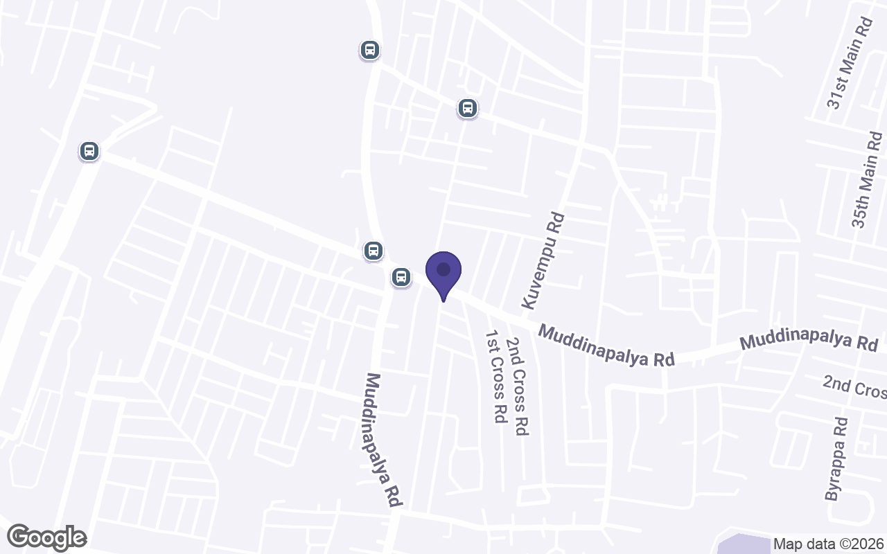 Map of the streets around the Nagarbhavi jam room