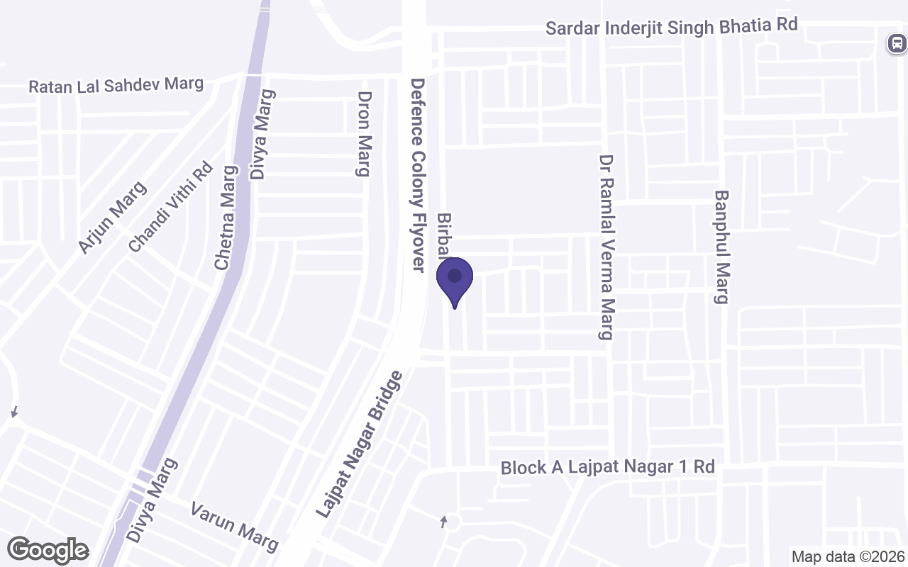Map of the streets around the Lajpat Nagar store