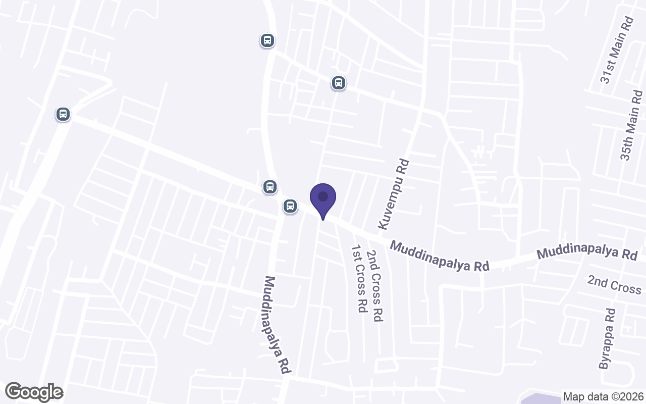 Map of the streets around the Nagarbhavi store