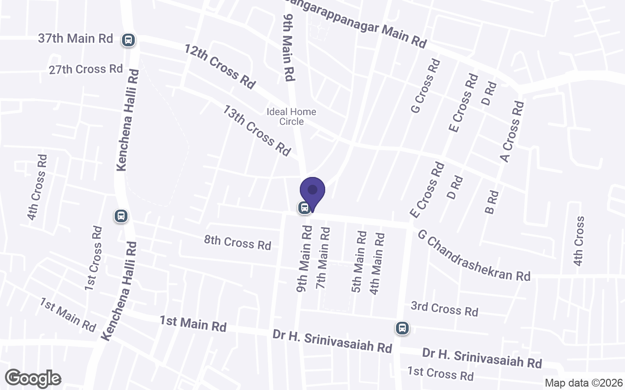 Map of the streets around the RR Nagar store